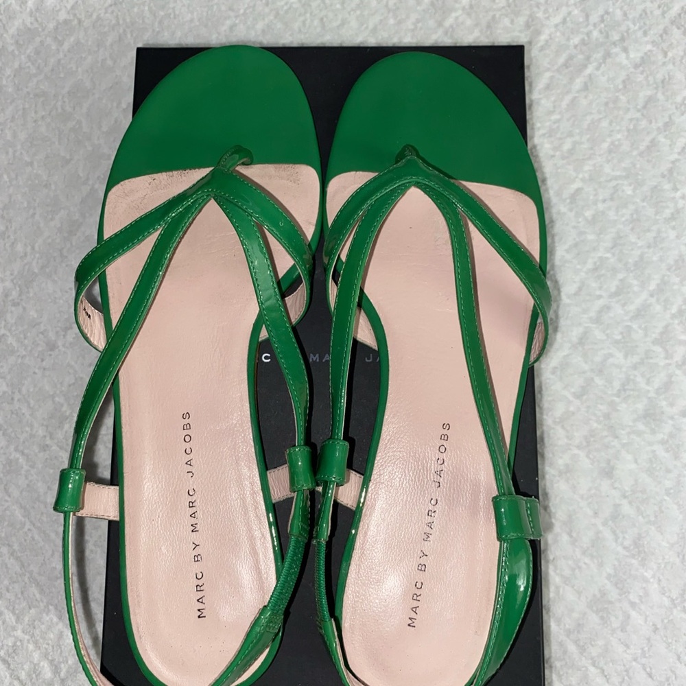Marc Jacobs thong sandals , Green, size 40